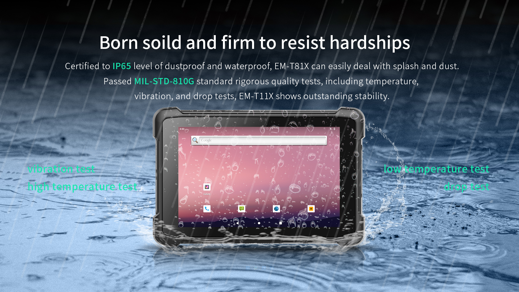 Android EM-T81X Rugged Tablet 8 inch