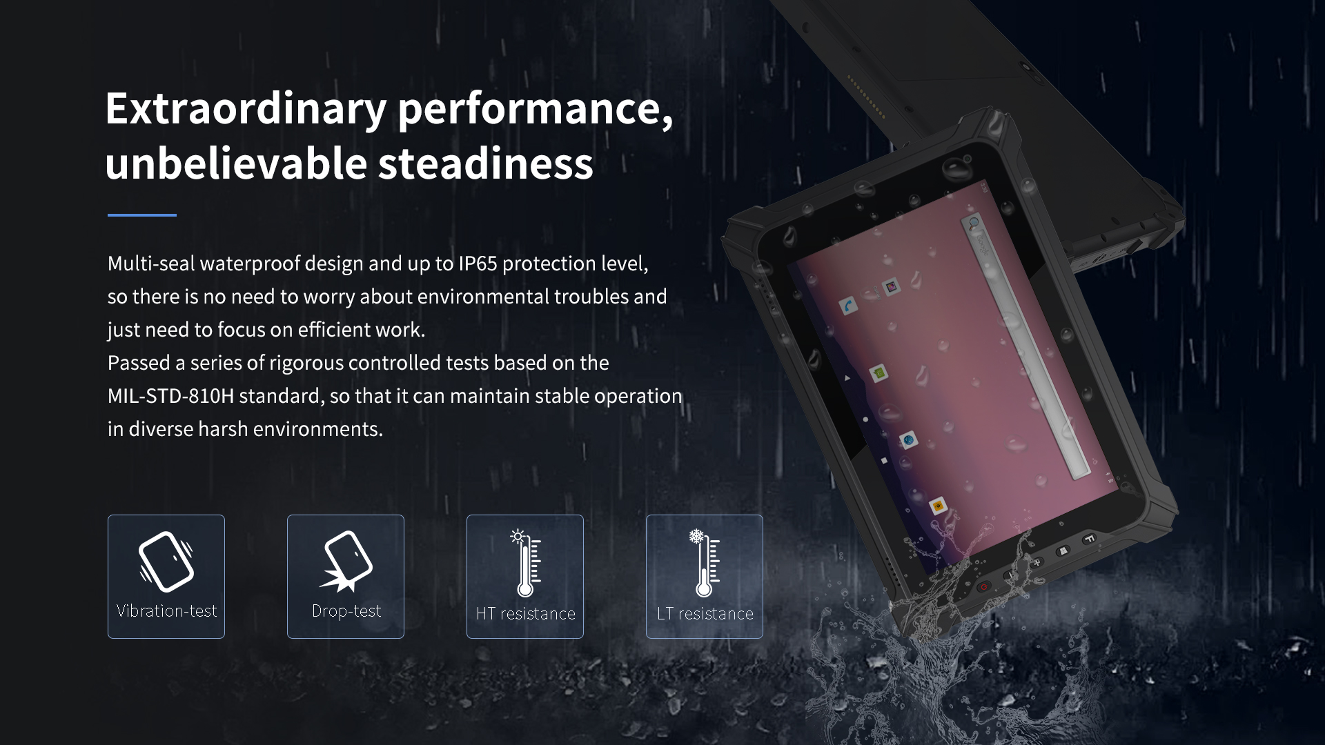 ARM 8 Inch Rugged Tablet Android GMS