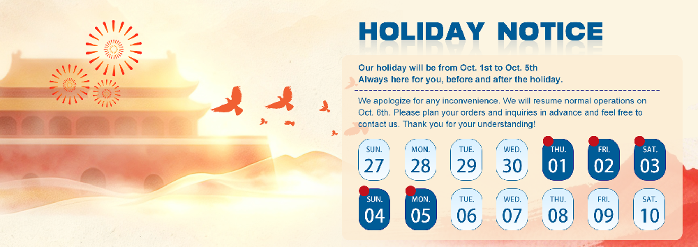 National Day Holiday Notice